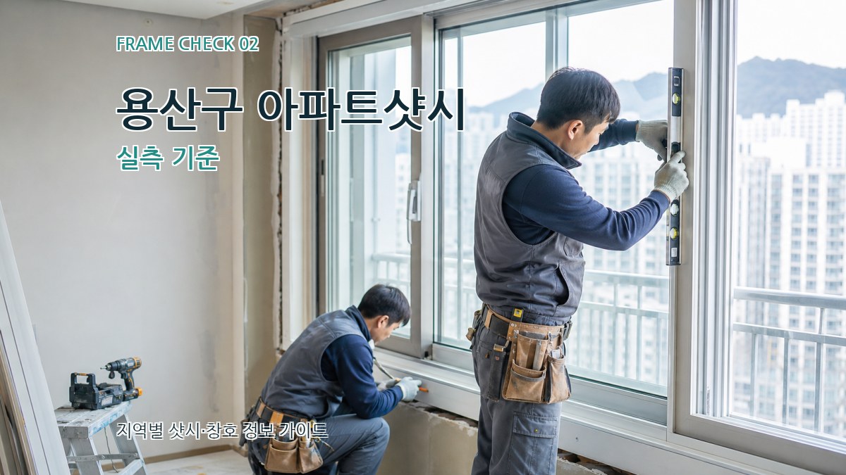 용산구 아파트샷시 실측 기준