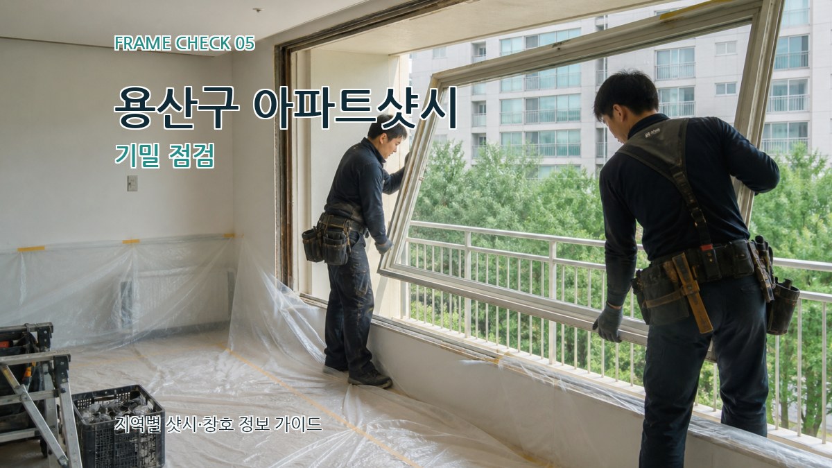 용산구 아파트샷시 기밀 점검
