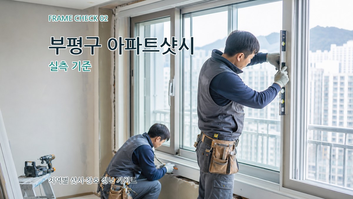 부평구 아파트샷시 실측 기준