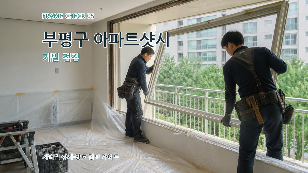 부평구 아파트샷시 기밀 점검