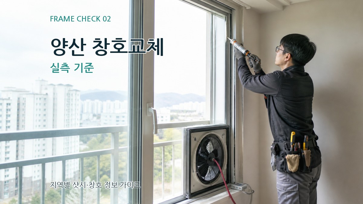 양산 창호교체 실측 기준