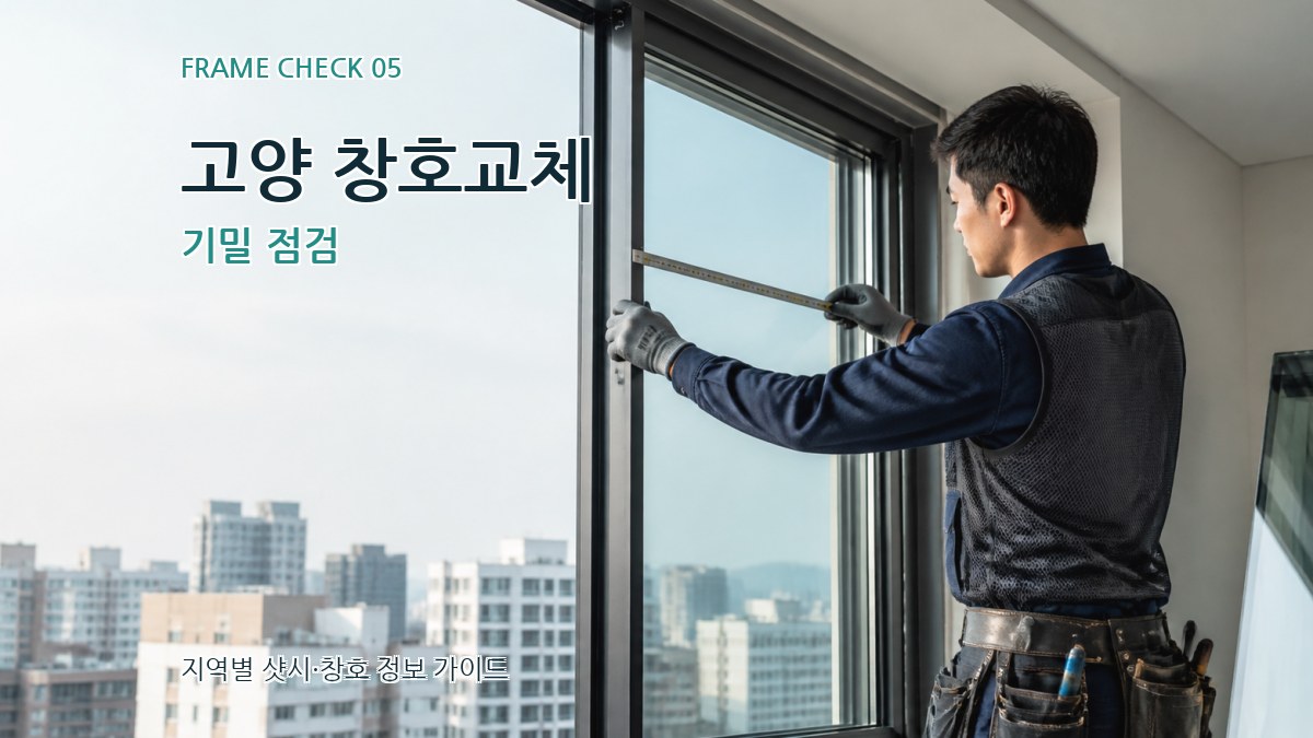 고양 창호교체 기밀 점검
