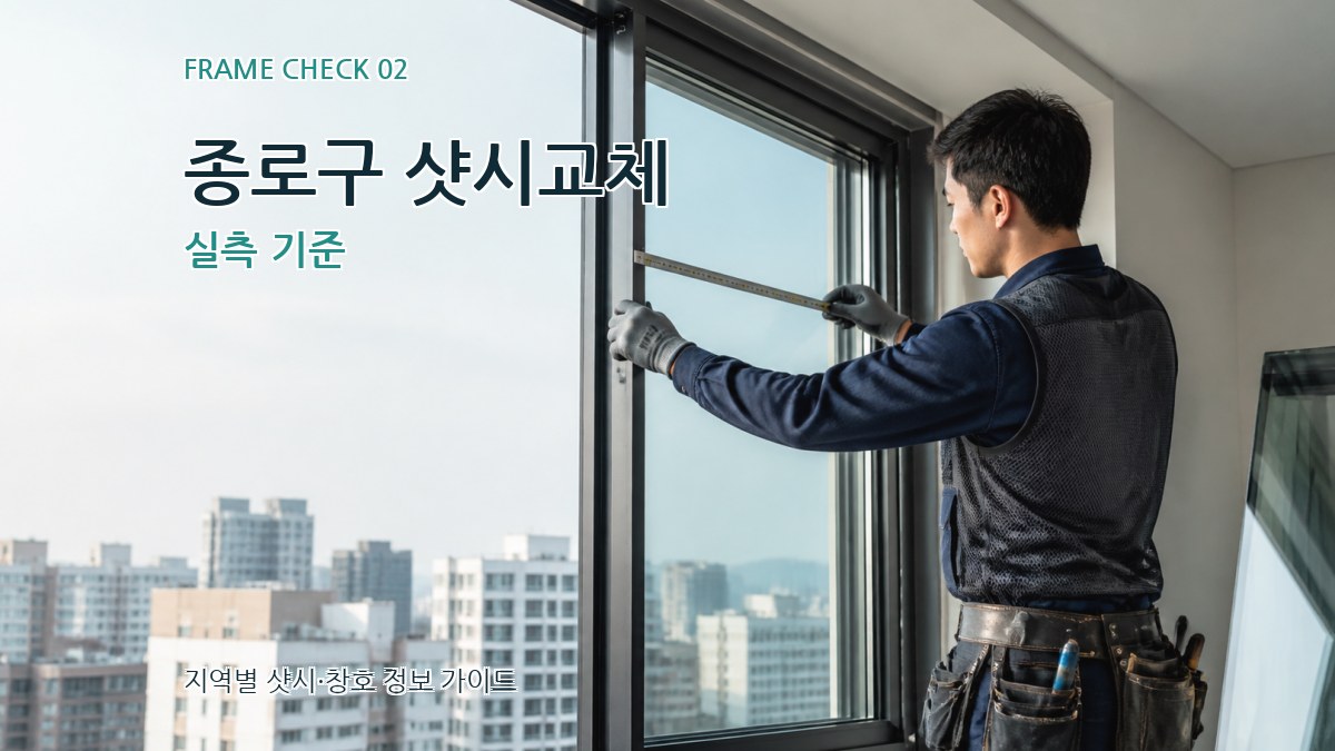 종로구 샷시교체 실측 기준