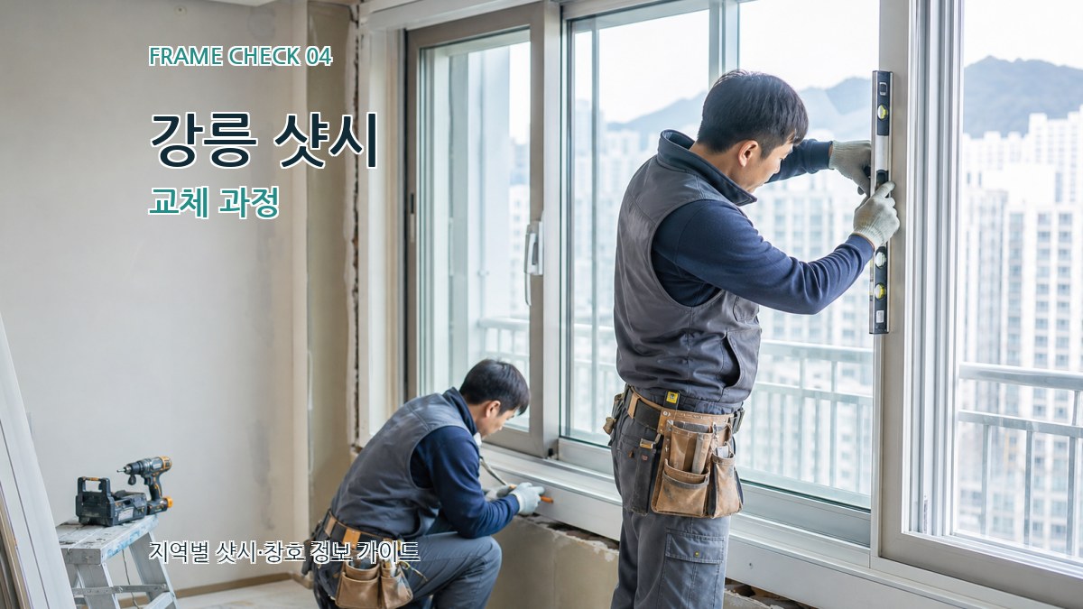 강릉 샷시 교체 과정