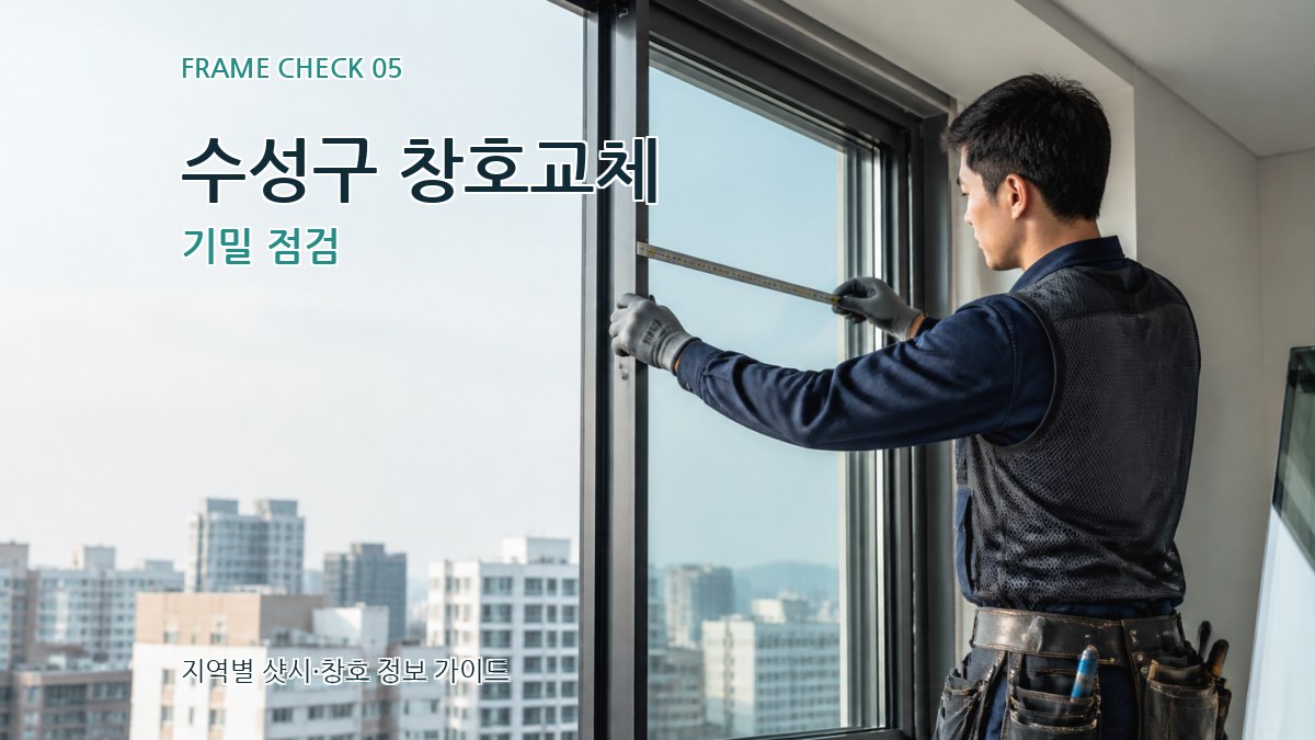 수성구 창호교체 기밀 점검