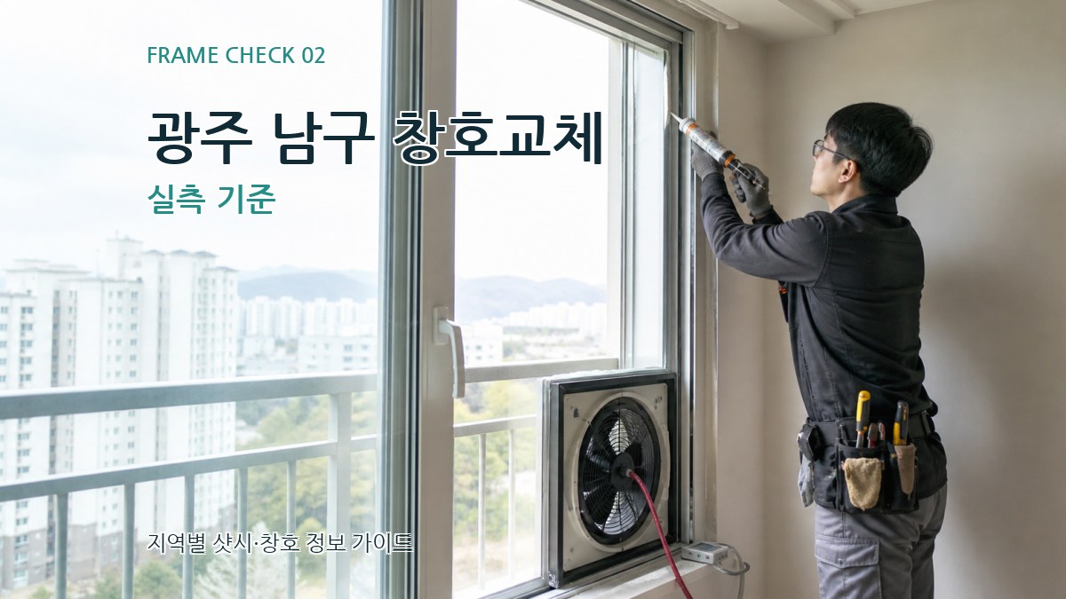 광주 남구 창호교체 실측 기준