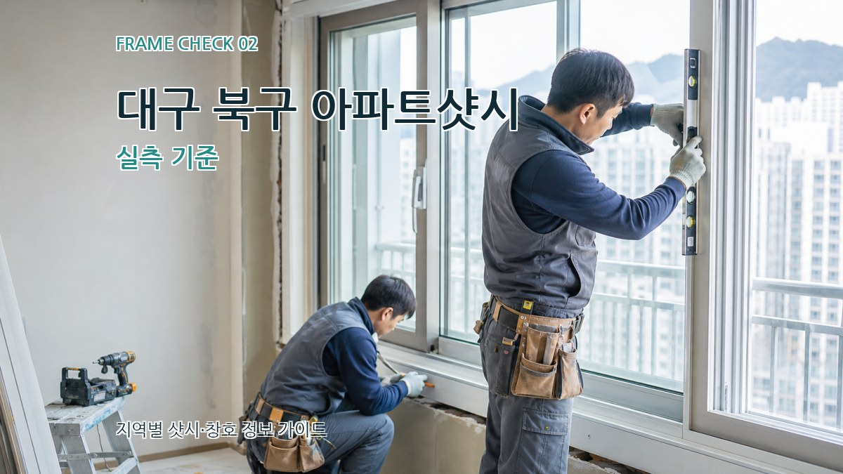대구 북구 아파트샷시 실측 기준