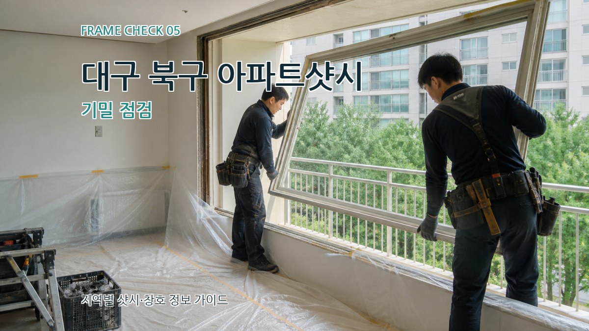 대구 북구 아파트샷시 기밀 점검