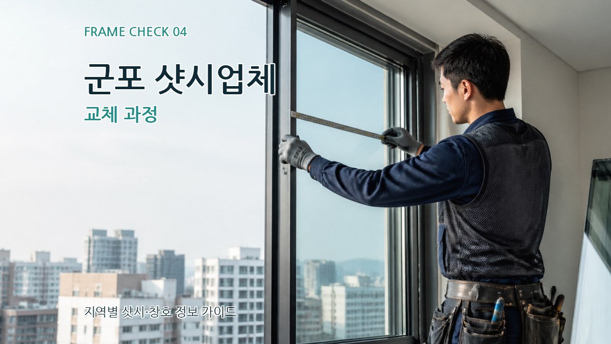 군포 샷시업체 교체 과정