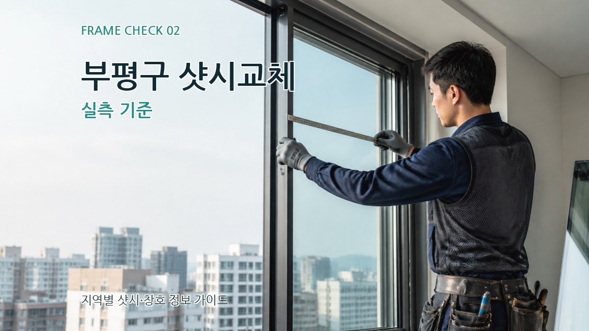 부평구 샷시교체 실측 기준
