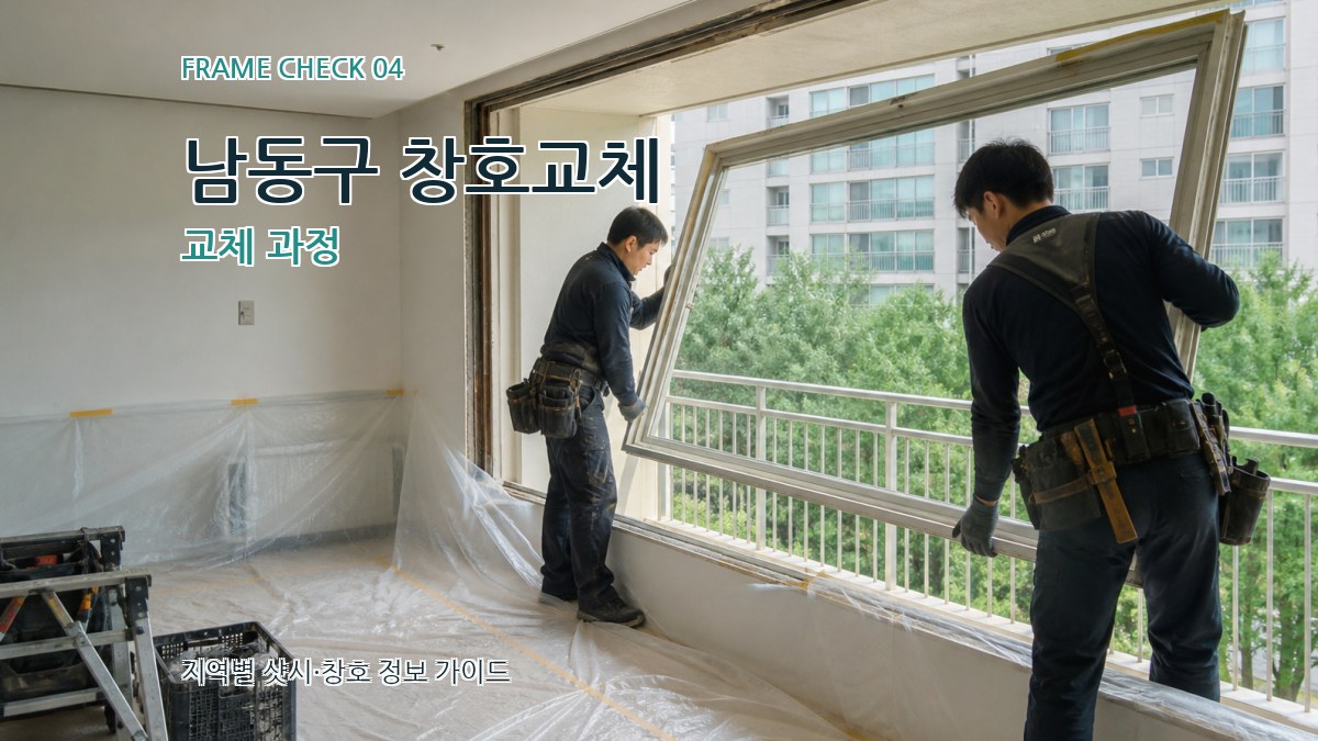 남동구 창호교체 교체 과정