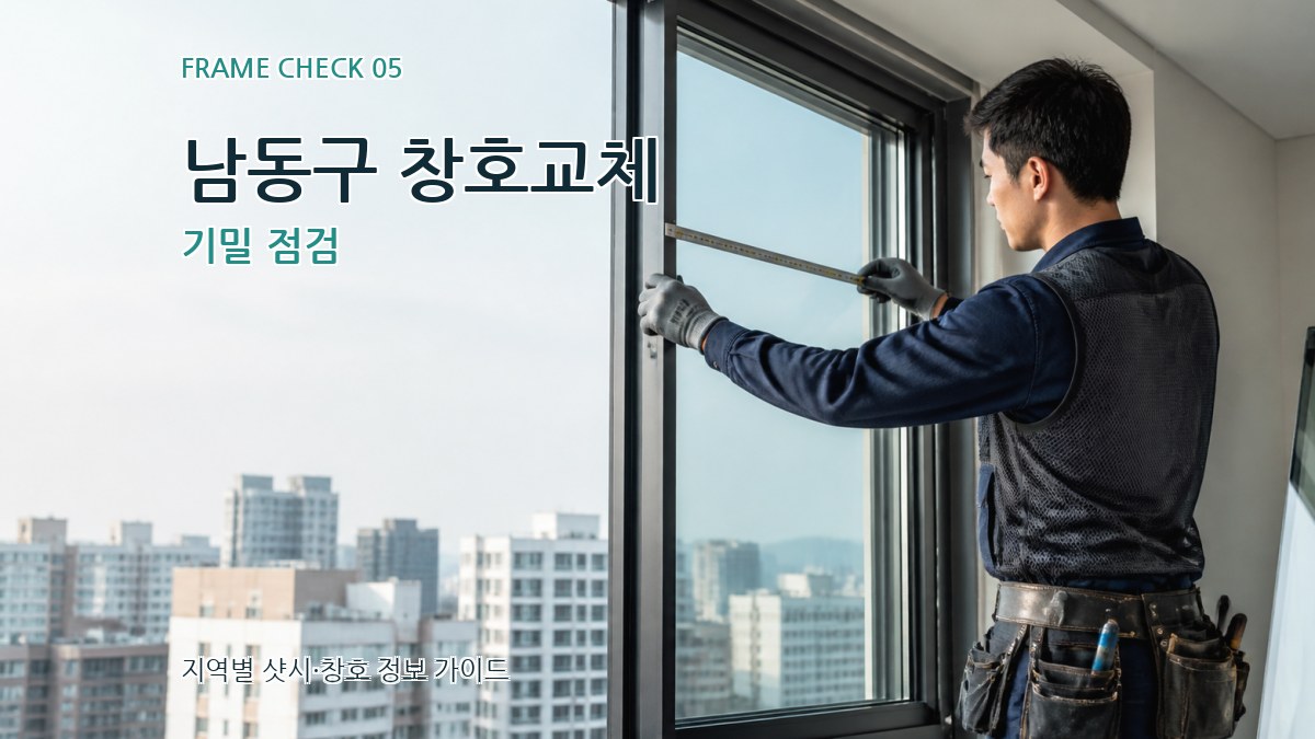 남동구 창호교체 기밀 점검