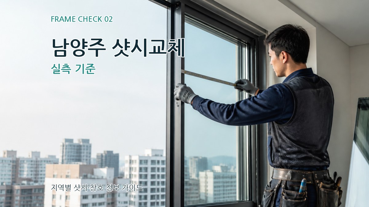 남양주 샷시교체 실측 기준