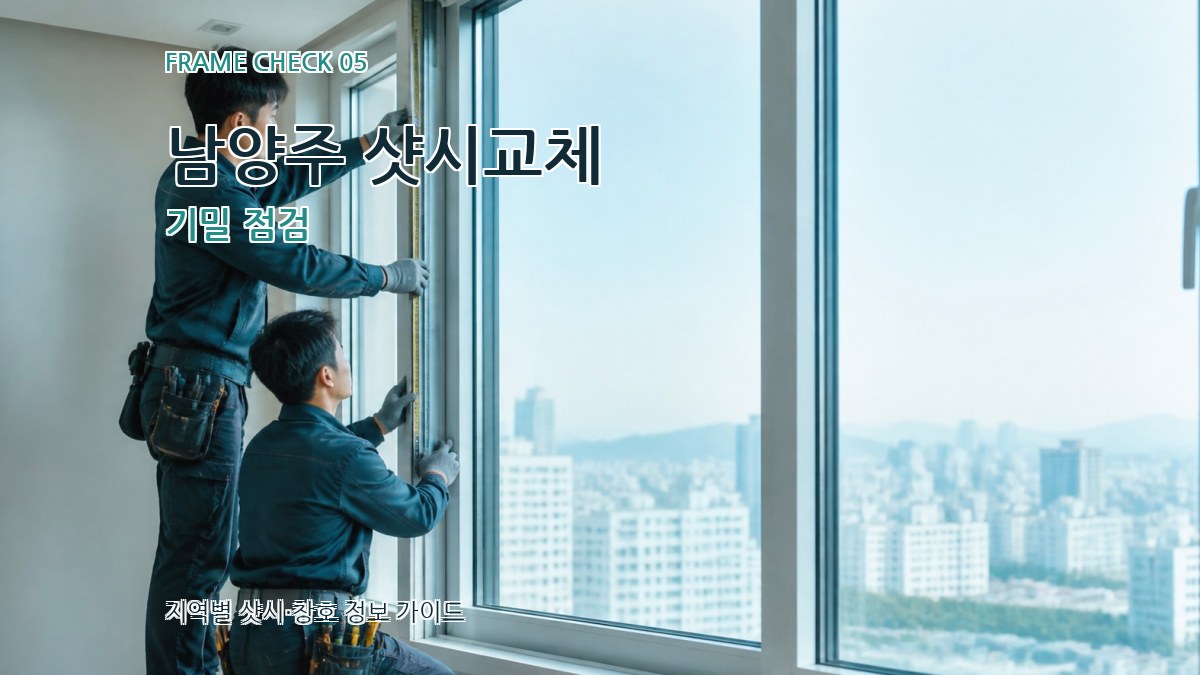 남양주 샷시교체 기밀 점검