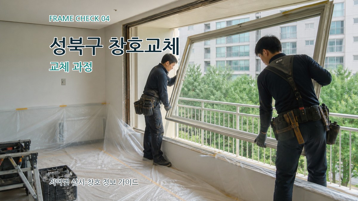 성북구 창호교체 교체 과정
