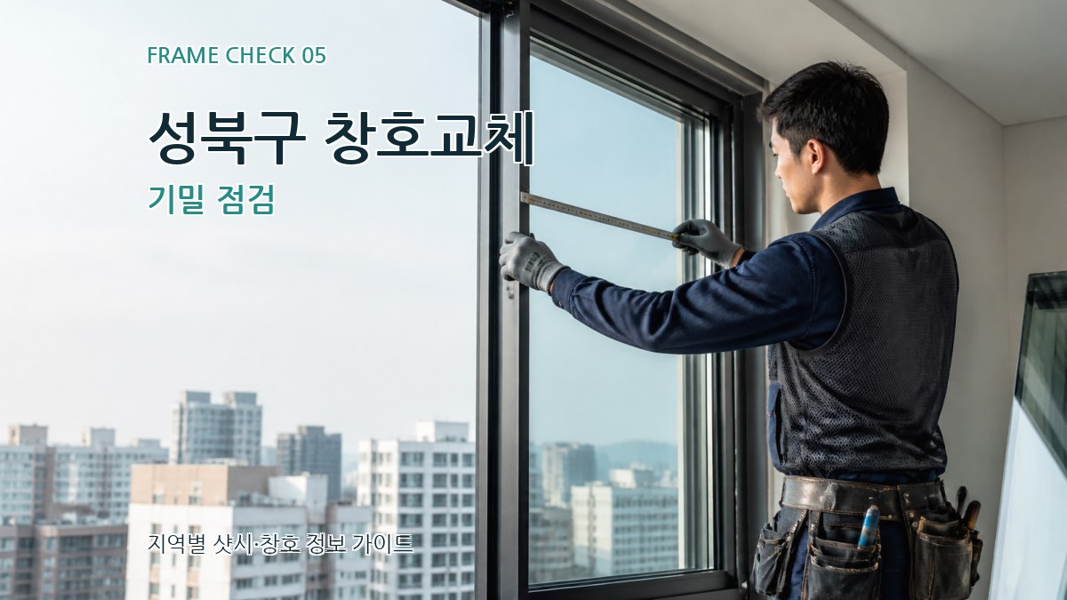 성북구 창호교체 기밀 점검