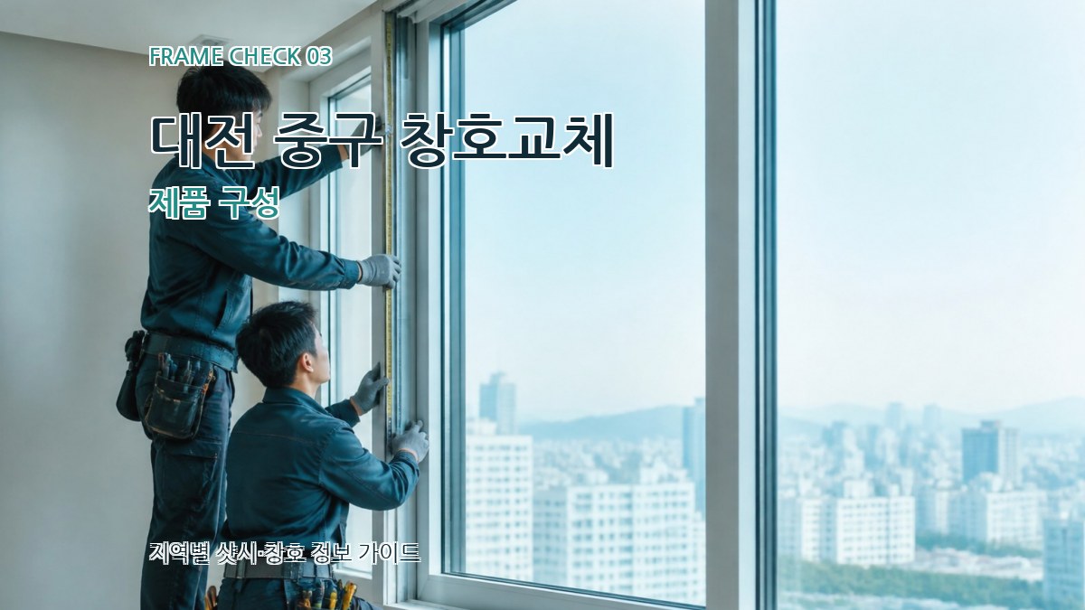 대전 중구 창호교체 제품 구성