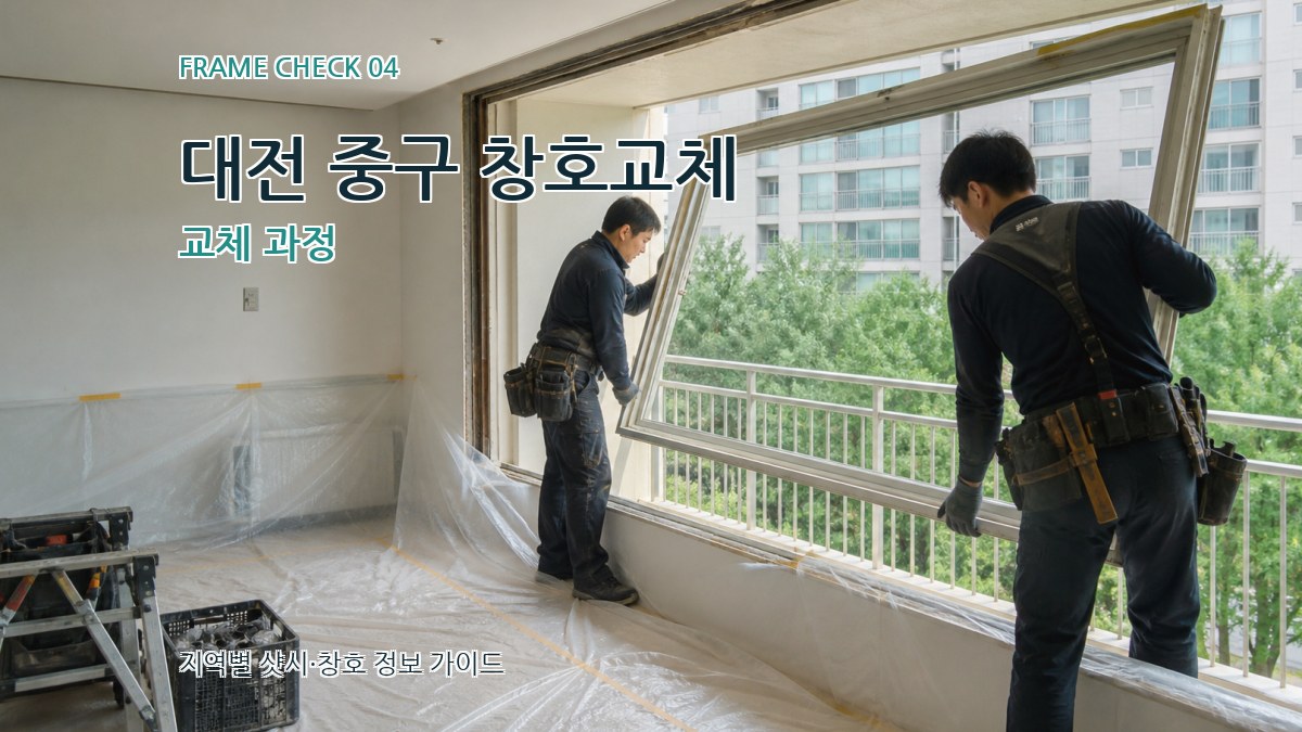 대전 중구 창호교체 교체 과정