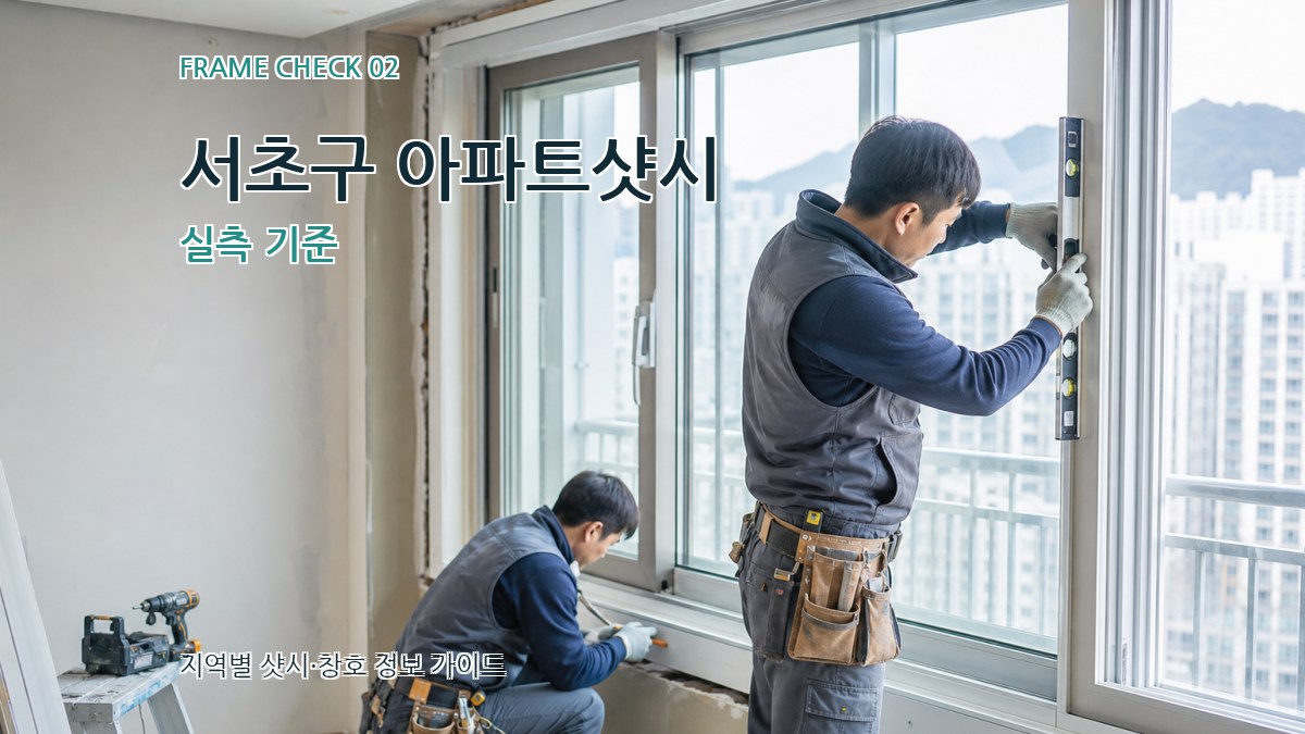 서초구 아파트샷시 실측 기준