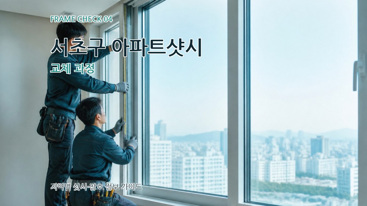 서초구 아파트샷시 교체 과정