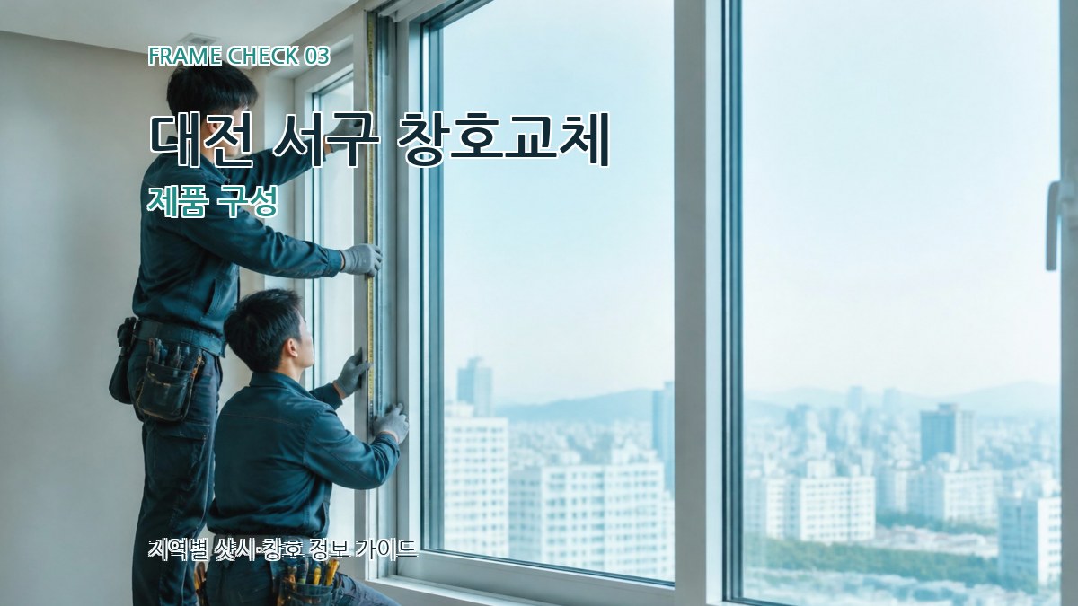 대전 서구 창호교체 제품 구성