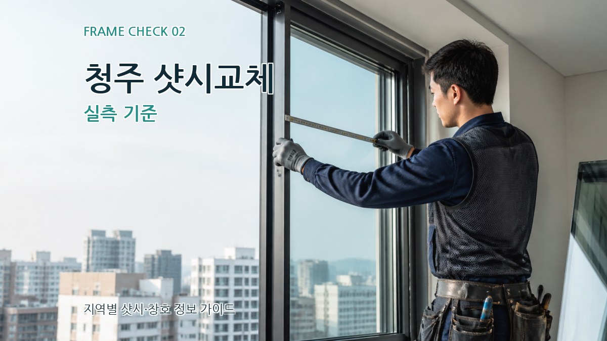 청주 샷시교체 실측 기준