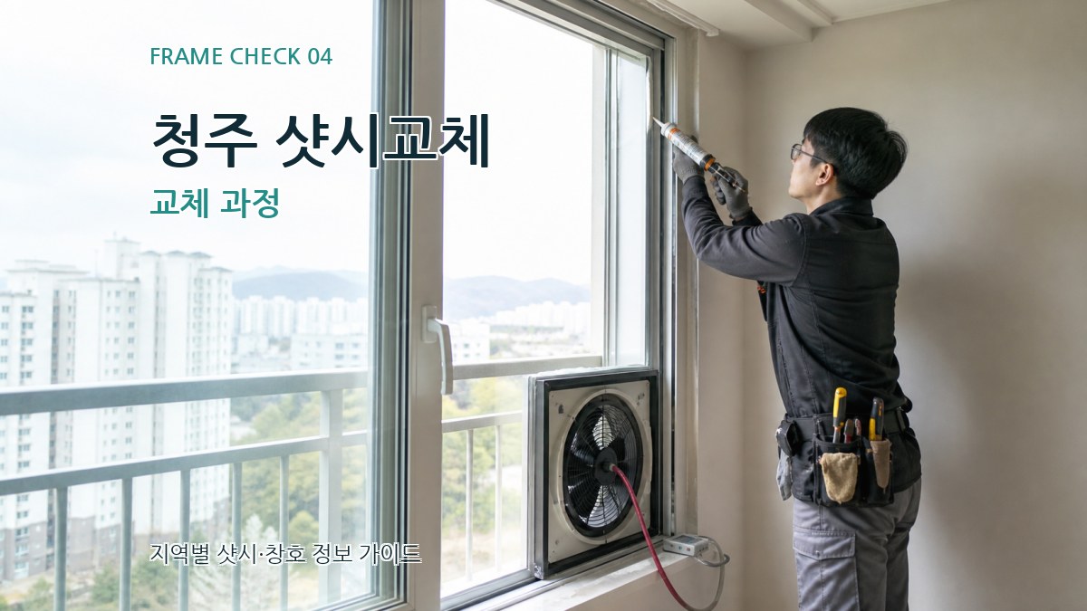 청주 샷시교체 교체 과정