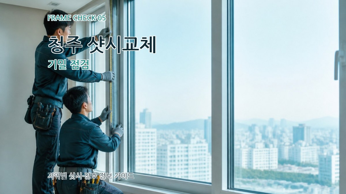 청주 샷시교체 기밀 점검