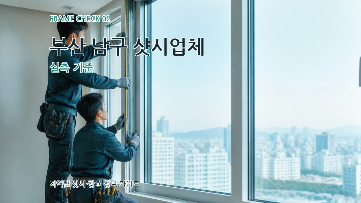 부산 남구 샷시업체 실측 기준