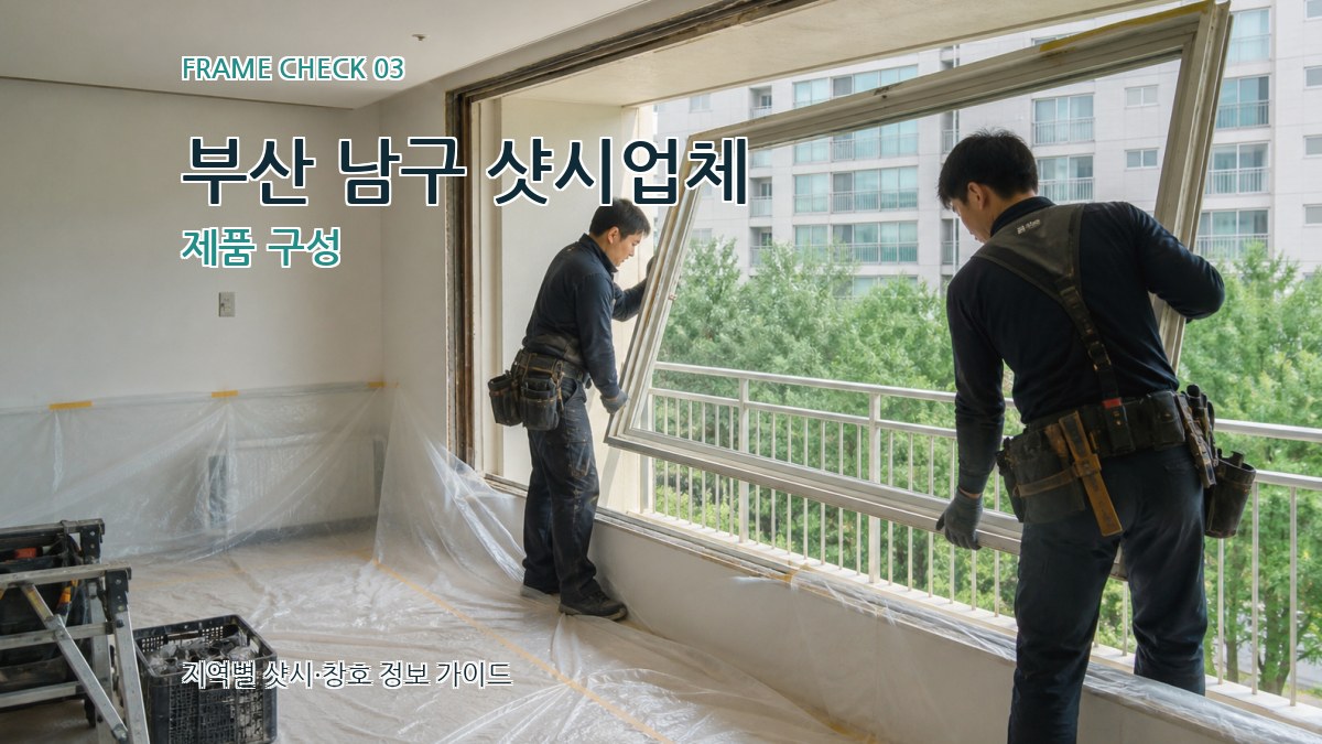 부산 남구 샷시업체 제품 구성