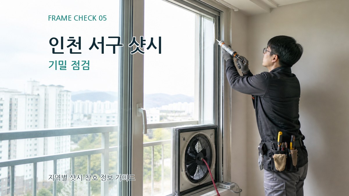 인천 서구 샷시 기밀 점검