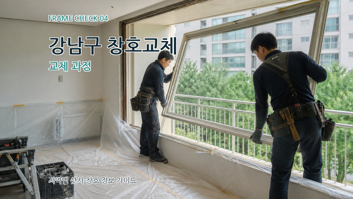강남구 창호교체 교체 과정