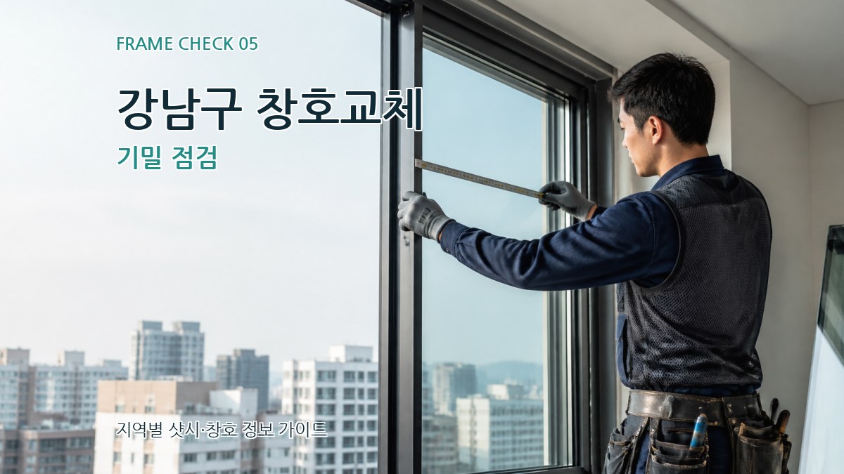 강남구 창호교체 기밀 점검