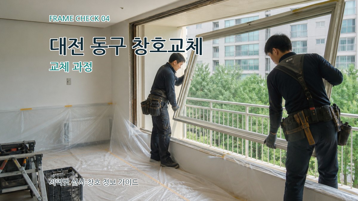 대전 동구 창호교체 교체 과정