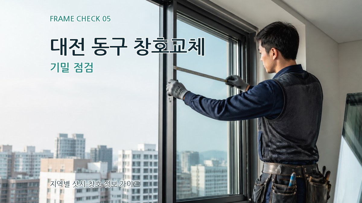 대전 동구 창호교체 기밀 점검