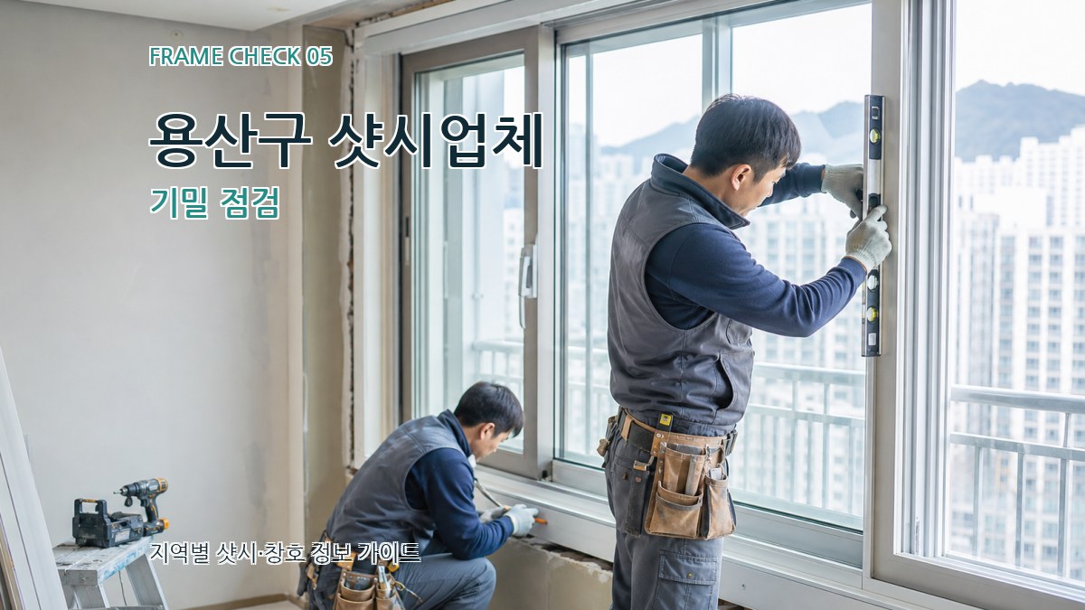 용산구 샷시업체 기밀 점검