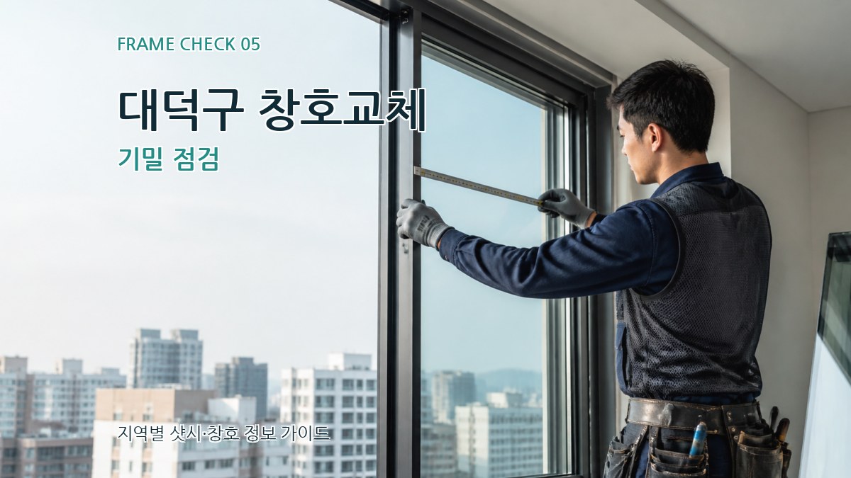 대덕구 창호교체 기밀 점검