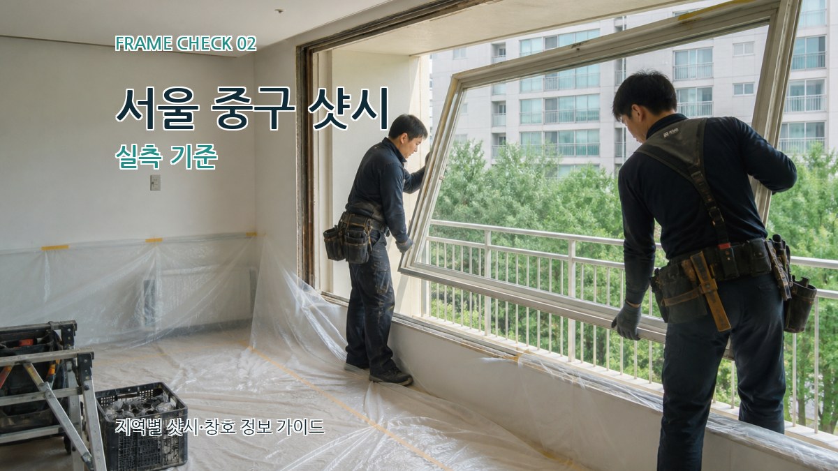 서울 중구 샷시 실측 기준