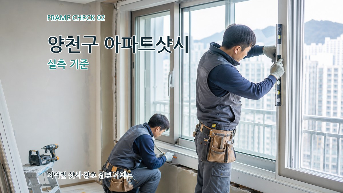 양천구 아파트샷시 실측 기준