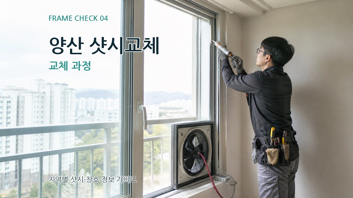 양산 샷시교체 교체 과정