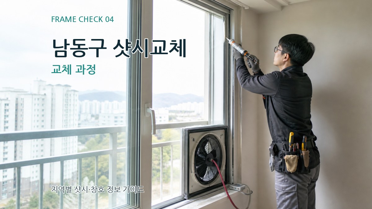 남동구 샷시교체 교체 과정
