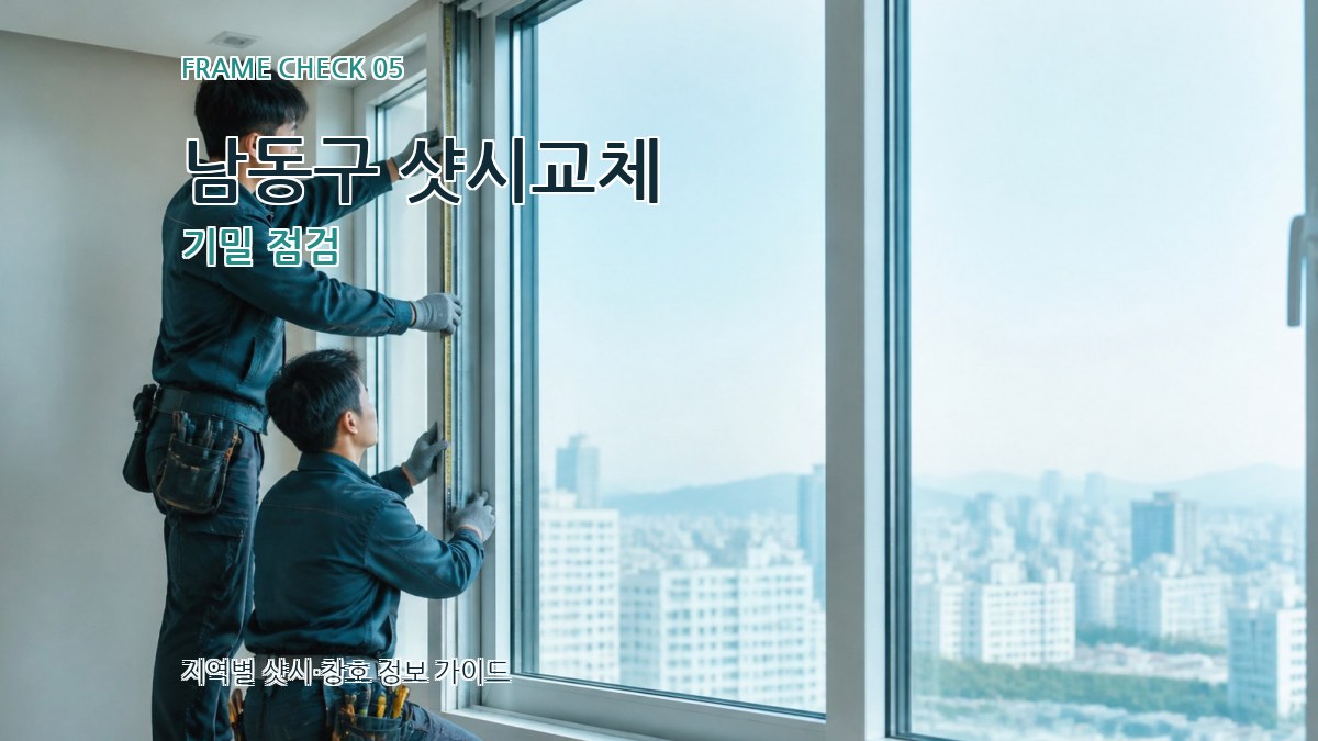 남동구 샷시교체 기밀 점검
