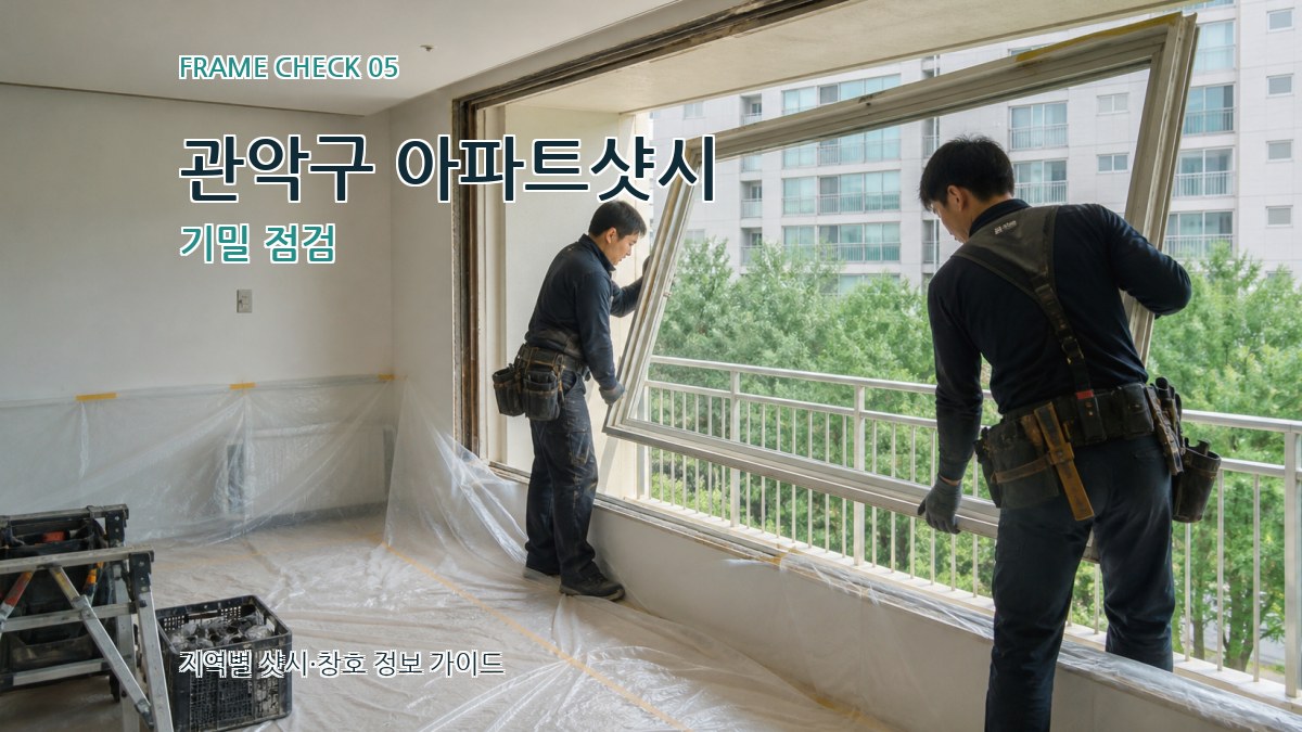 관악구 아파트샷시 기밀 점검