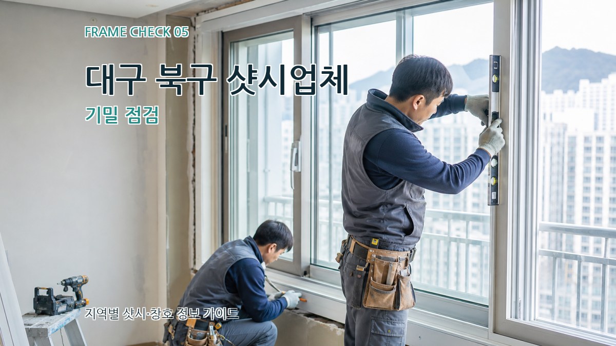 대구 북구 샷시업체 기밀 점검