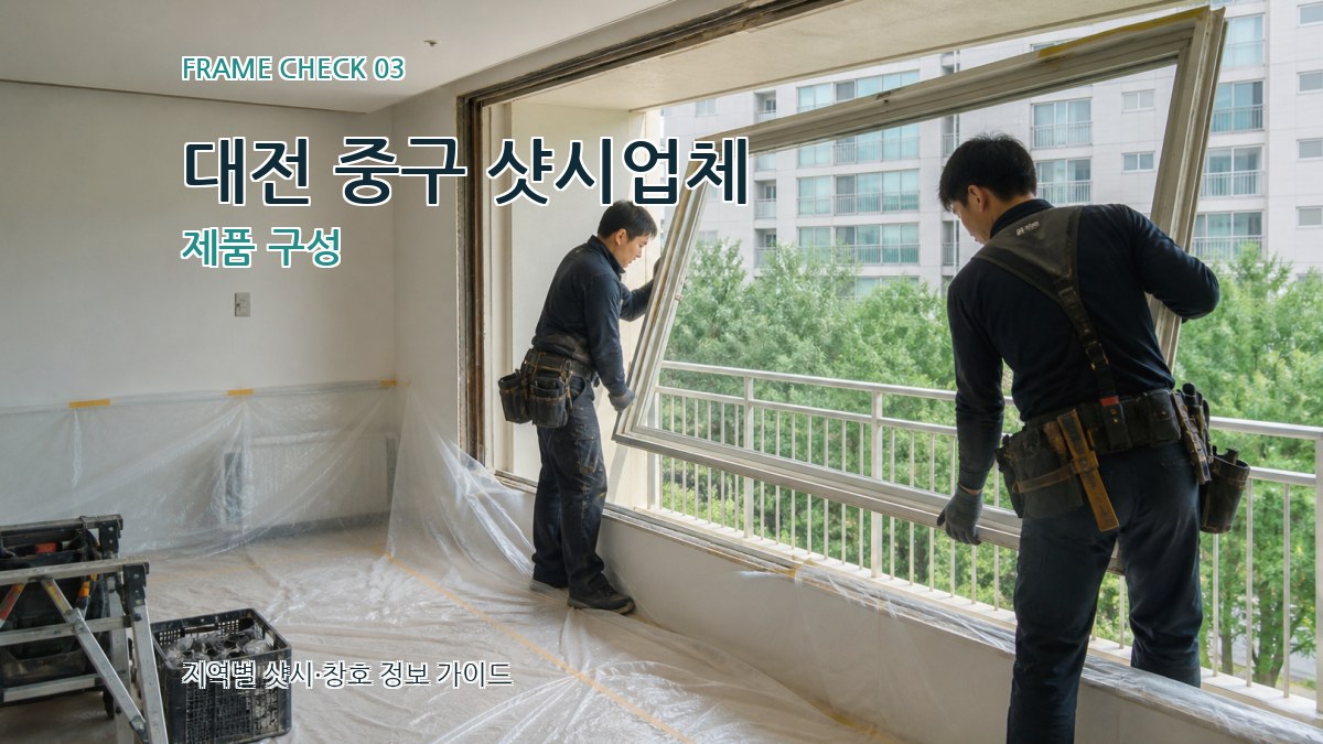 대전 중구 샷시업체 제품 구성
