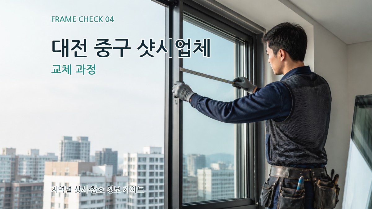 대전 중구 샷시업체 교체 과정
