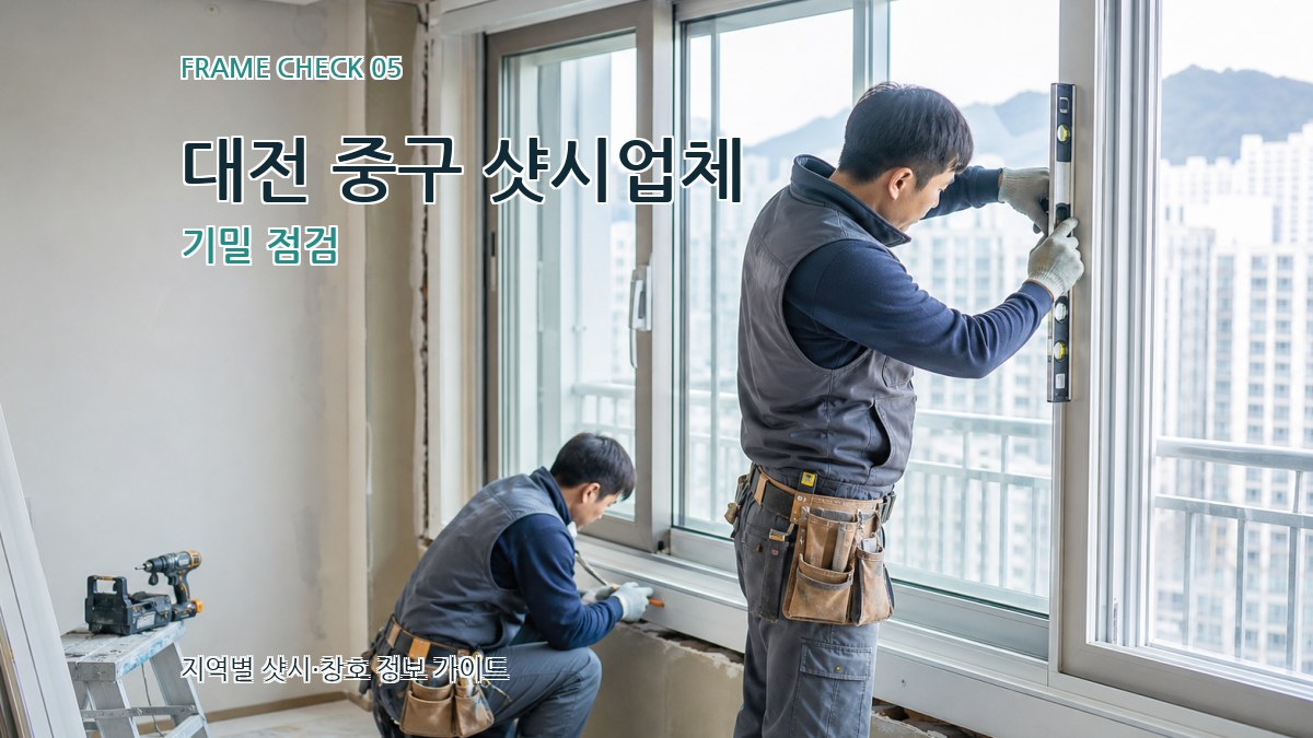 대전 중구 샷시업체 기밀 점검