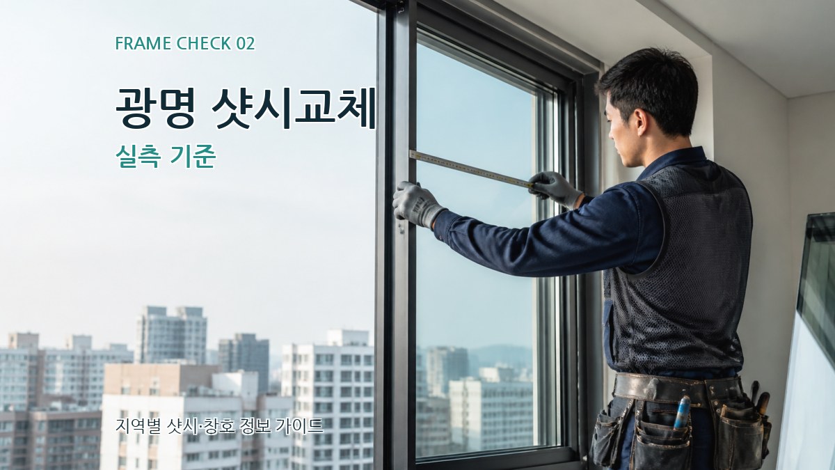 광명 샷시교체 실측 기준