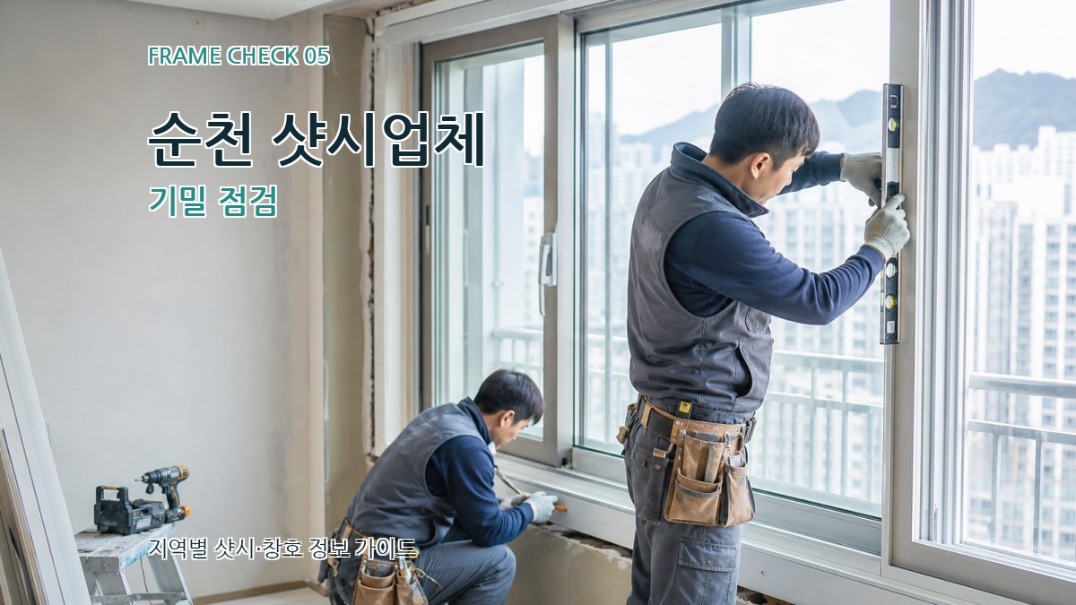 순천 샷시업체 기밀 점검