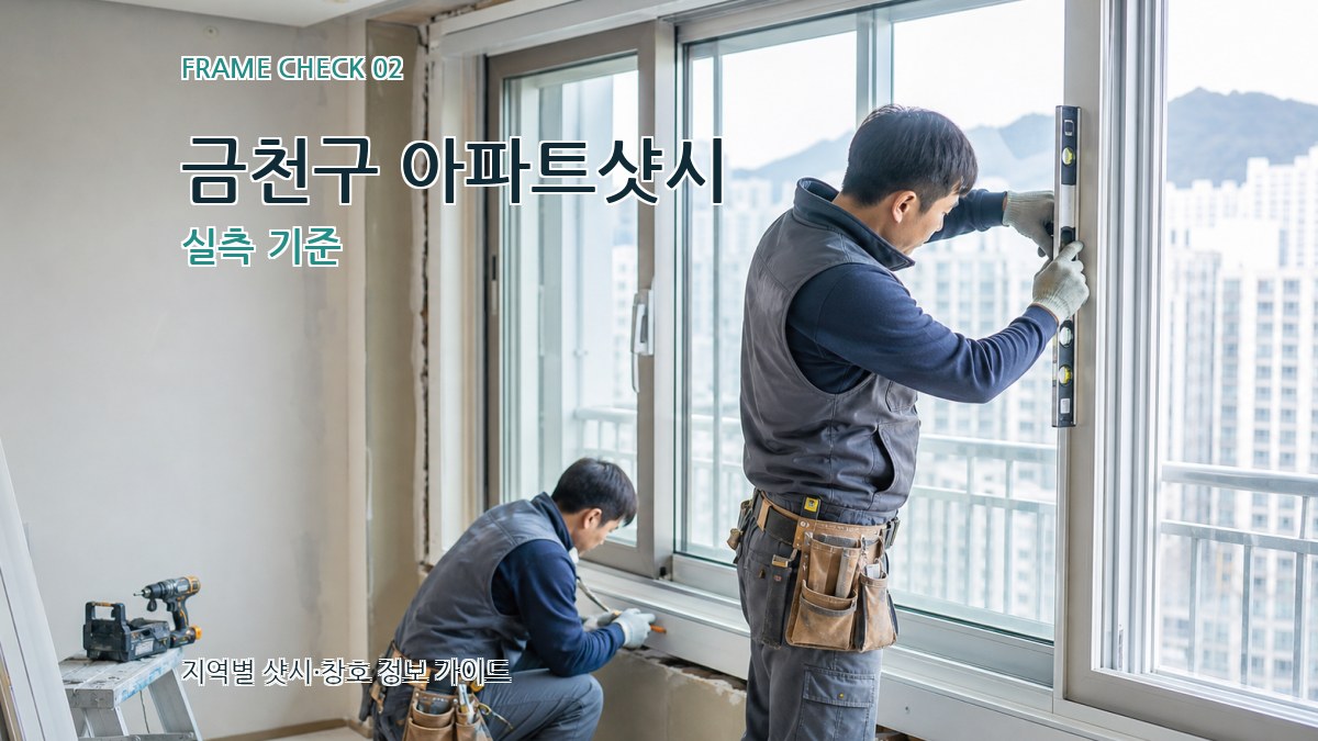 금천구 아파트샷시 실측 기준